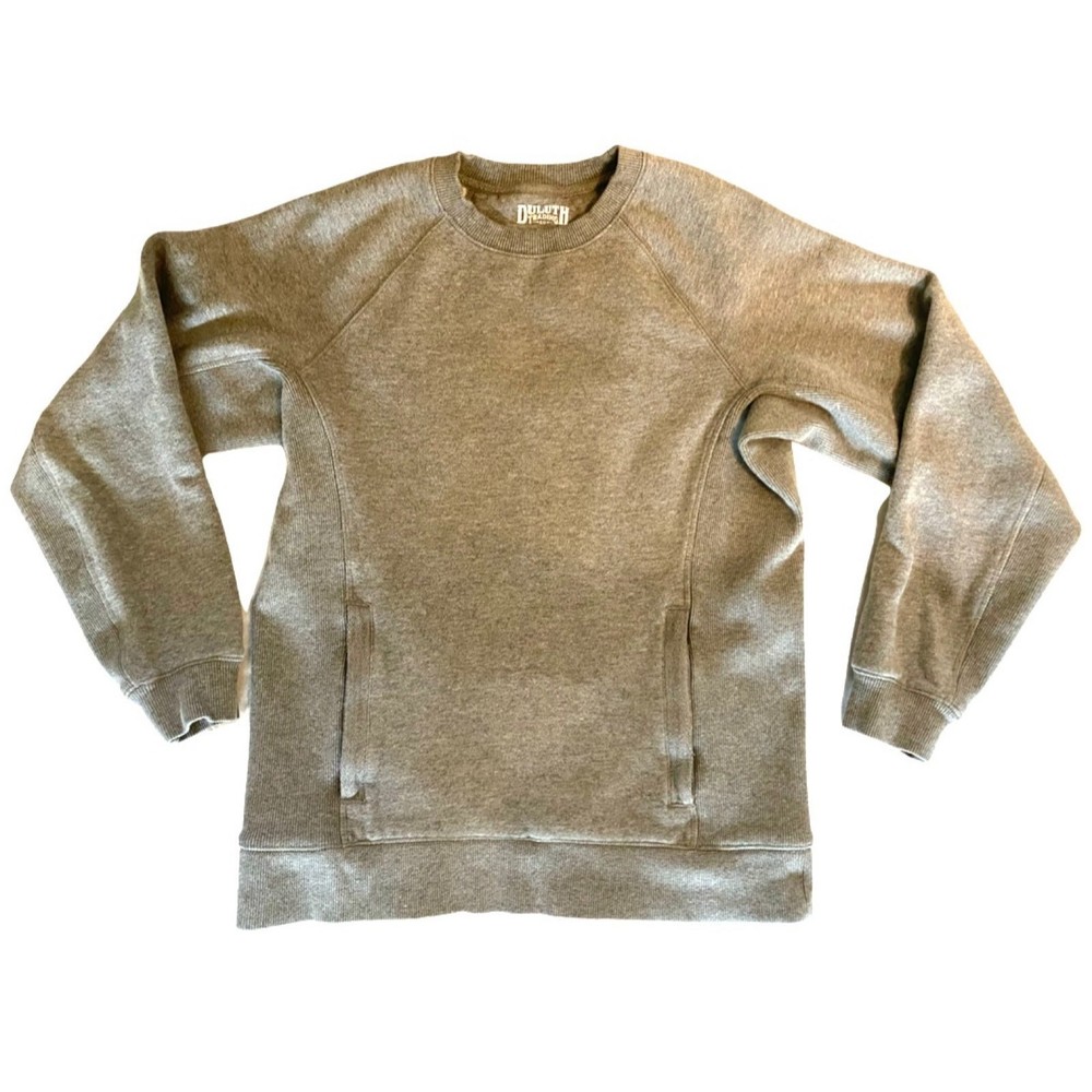 Duluth Trading Co Cotton Grey Pullover Sweatshirt Size XS Women’s Crewneck